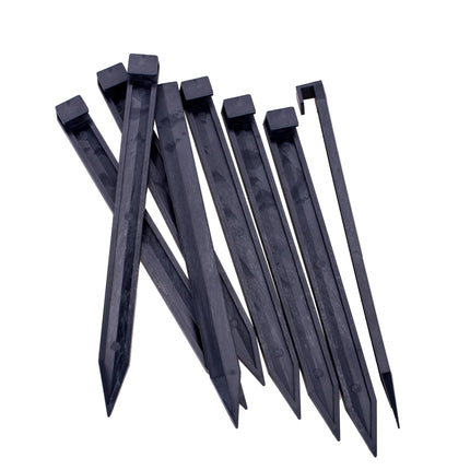Landscape Edging Spikes, 30 Pcs 10 Inch Garden Spikes Anchoring Spikes for Paver Edging, Weed Barriers, Turf, Tent, Weed Barrier, Timber, Carpentry, Tent etc. (30, Black)