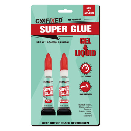 Super Glue Liquid & Gel, Multipack Instant Adhesive for Shoe Sole Repair