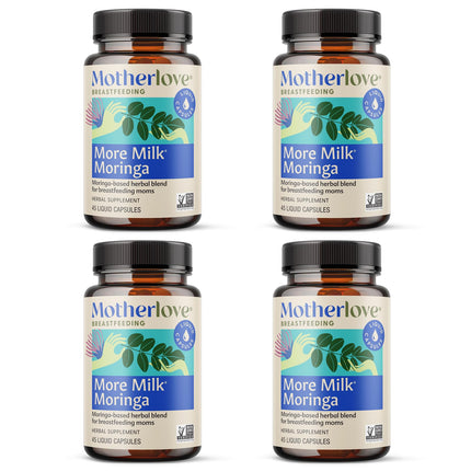 Motherlove More Milk Moringa (180 Liquid caps) Moringa-Based Lactation Supplement to Support Breast Milk Supply—Non-GMO, Organic Herbs, Vegan, Kosher