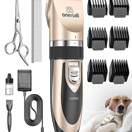 oneisall Low Noise Dog Clippers Grooming Kit for Dogs Cats Pets