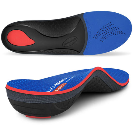 Walkhero Arch Support Inserts for Men & Women - Plantar Fasciitis Insoles with Max Cushion, Orthotics for Heel Pain Relief, Work Boots, Standing All Day (Mens 10-10.5 | Womens 12-12.5, Starry Blue)