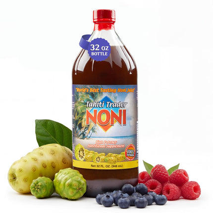 100 Pure Noni Juice Blend – Original Formula | Natural Noni Fruit & Leaf Extract | Non-GMO, No Artificial Additives | Vinali - (32oz, 1 Pack)