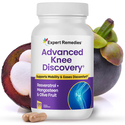 Advanced Knee Discovery Knee Joint Support Supplement, Outperforms Glucosamine Chondroitin with Fast Acting Blend of Mangoselect, Olive Fruit, Trans-Resveratrol, Non-GMO Knee Pain Blend, 120 Count