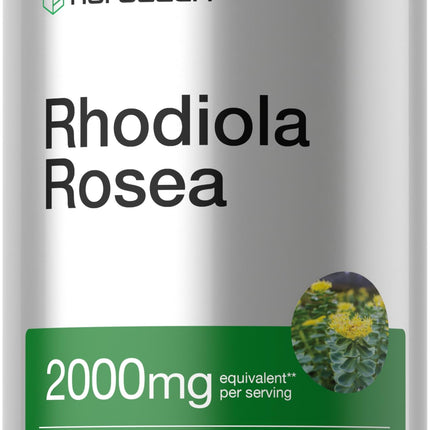 Horbäach Rhodiola Rosea Capsules | 180 Count | Non-GMO, Gluten Free Supplement