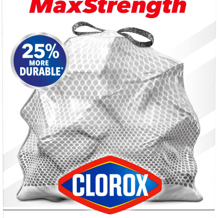 Glad ForceFlex MaxStrength with Clorox Tall Kitchen Trash Bags, 13 Gal, 34 Ct (Package May Vary)