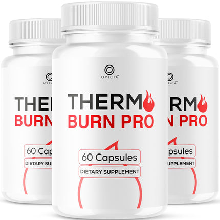 (3 Pack) Thermo Burn Pro Capsules - Official Thermoburn Pro Pills Advanced Support For Maximum Strength With Natural Ingredients Vitamins ThermoburnPro For Health & Wellness, 180 Capsules For 3 Months