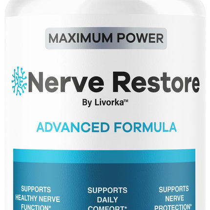 Nerve Restore - Advanced Formula Capsules Natural Premium Formula, Daily NerveRestore Pills Support Comfort, Nerve Restored Vitamins Health Wellness, 60 Capsules for 1 Month