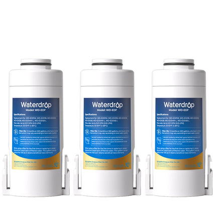 Waterdrop EDF Water Filter Replacement for Waterdrop ED01/ED02/ED04 Electric Water Filter Pitcher, 3 Months or 200 Gallons, NSF/ANSI 401&53&42&372, 3 Pack