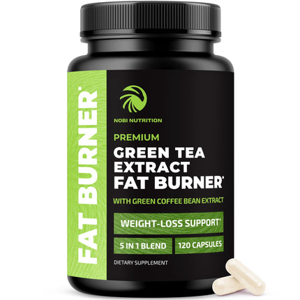 Green Tea Weight Loss Pills | 45% EGCG Green Tea Extract | Fat Burner, Appetite Suppressant & Metabolism Booster for Women & Men | Jitter-Free Energy Support | Vegan Weight Loss Supplements | 120 Ct