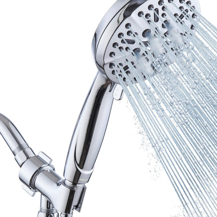 Shower Head with Handheld High Pressure-Full Body Coverage Powerful Rain Showerhead Extra 60" Long Hose and Adjustable Brass Joint Holder- The Perfect Detachable Heads for Bathroom Upgrade