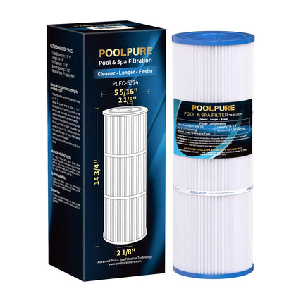 POOLPURE C-5374 Spa Filter Replaces Unicel C-5374, Pleatco PLBS75, Filbur FC-2971, 107092, R173600, 303433, 817-0015, Leisure Bay S2/GS Spa 75 sq.ft Hot Tub Filter Cartridge, 1pack