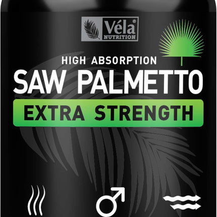 Saw Palmetto Capsules 600mg for Men & Women - Extra Strength DHT Blocker Supplement Capsules - Prostate & Hair Loss Support - 25% Fatty Acids, Bioperine - 100 Count