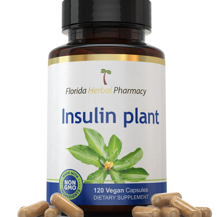 Florida Herbal Pharmacy, Insulin Plant Costus Igneus Leaf Extract Supplement Capsules 10:1 (120 Capsules), 4 Months Supply