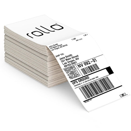 Rollo 4x6 Direct Thermal Shipping Labels - 500 Fanfold Pack