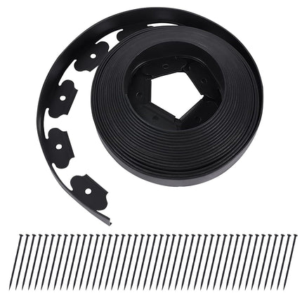 Werthic 40FT 2" No Dig Flexible Landscape Edging Plastic Garden Border Kit