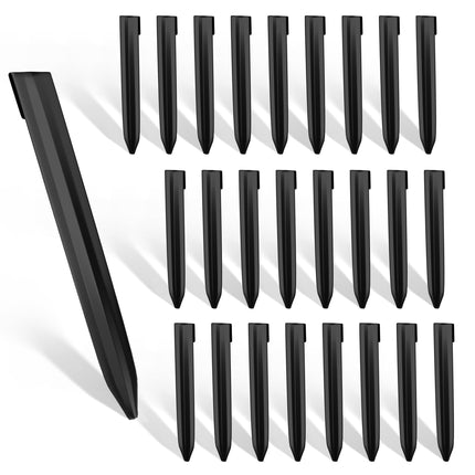 WORTH 26Pcs 8 in. Metal Landscape Edging Stakes, Silver Steel Garden Spikes
