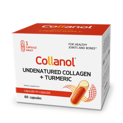 Innovation in The Care of Healthy Joints – Liquid Formula in a Double Capsule. 3D Collagen + Micelle Extract of Turmeric Roots 1 Capsule/Day. Laboratory Tested