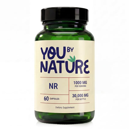 YOUBYNATURE Nicotinamide Riboside NR 1000mg Supplement with Vitamin B3 | Vegan Veggie Capsules | 60 Capsules | 30 Servings | Daily Supplement for Adults