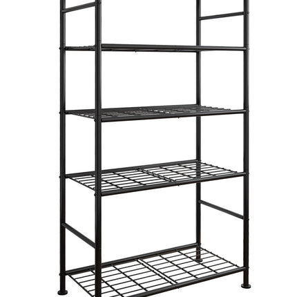 Sakugi Storage Shelves - 5 Tier Shelf Organizer, Heavy Duty Garage Shelving Unit with Leveling Feet, Stable Metal Shelves Organizer for Pantry, Kitchen and Closet, 33.0" W x 12.6" D x 72.0" H, Black