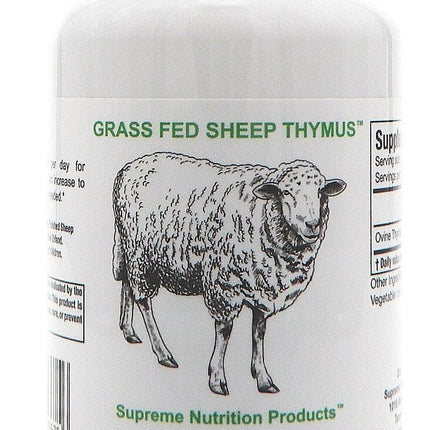 Supreme Nutrition Sheep Thymus - 100% Grass Fed and Finished in New Zealand, 90 Capsules of Pure Ovine Thymus
