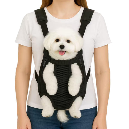 Mosago Dog Backpack Carrier, Adjustable Pet Front Carriers, Legs Out Carrying Sling Travel Bag for Small Medium Dogs 4-7 Lbs, Soft Wearable Puppy Chest Carry Backpacks for Walking/Hiking/Camping