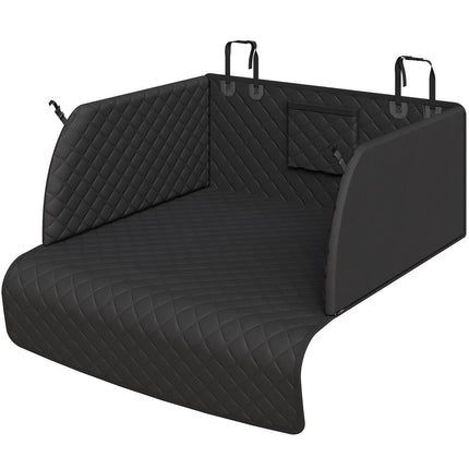 PETICON SUV Cargo Liner for Dogs, Waterproof Trunk Cover with Cushioned Sides to Protect Pet, Full Coverage Non-Slip Seat Cover for SUVs with Bumper Flap Protector