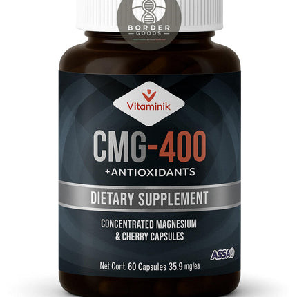 Vitaminik CMG-400 + Antioxidants | Magnesium Citrate with Cherry Powder | 60 Capsules | 1 Month Supply | Daily Dietary Supplement | Similares