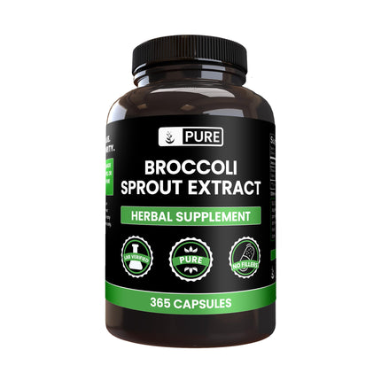 PURE ORIGINAL INGREDIENTS Broccoli Extract (365 Capsules) No Magnesium Or Rice Fillers, Always Pure, Lab Verified