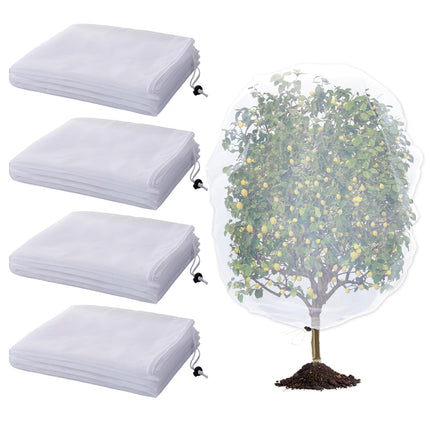 Acostop 4 Pcs 4.6x6ft Insect Bird Garden Netting for Protecting Plant