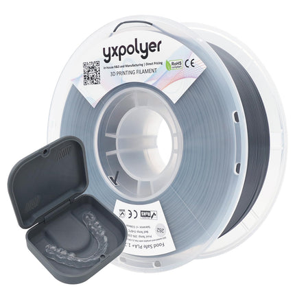 YXPOLYER PLA Plus Filament Food Contact Safe 1kg 1.75mm Graphite Gray