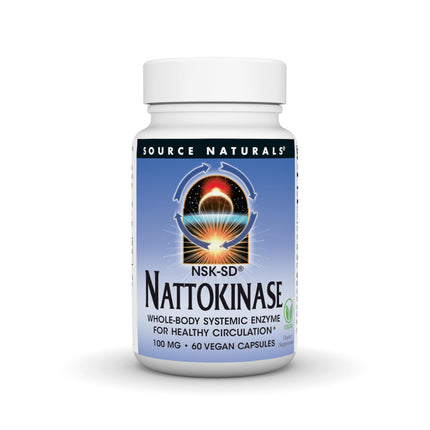 Source Naturals NSK-SD Nattokinase, Systemic Enzyme for Healthy Circulation* 100mg - 60 Vegan Capsules