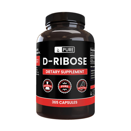 Pure Original Ingredients D-Ribose (365 Capsules) No Magnesium Or Rice Fillers, Always Pure, Lab Verified