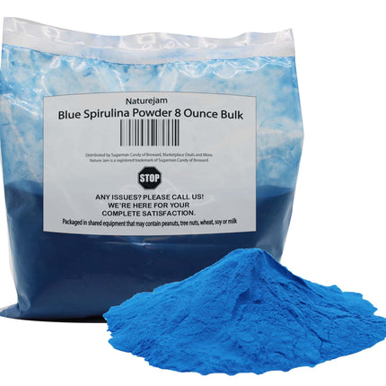 Naturejam Blue Spirulina Powder 8 Ounce Bulk-Premium Culinary Grade for Smoothies.