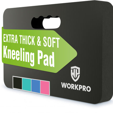 WORKPRO Extra Thick Kneeling Pad, Soft NBR Foam Cushioning for Knee, Large Foam Kneeler Mat for Gardening, Bathing Baby, Exercise, Workout Supplies, 17.5 x 11 x 1.5 in (Black, 1 Pack)