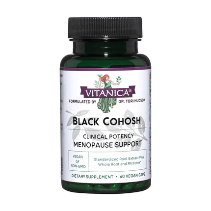 Vitanica Black Cohosh, Cimicifuga Extract Plus, Vegan, 60 Capsules