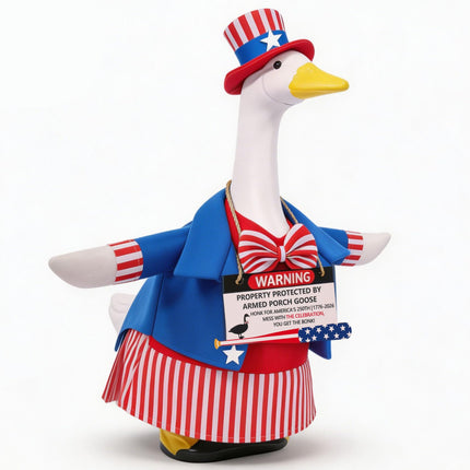 EIHFHIE 250th Independence Day Porch Goose Outfit for 23 Inch Goose Statue