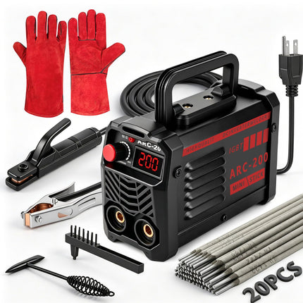 Hpoouo 200Amp 20PCS Rods Stick Welder, Super MINI Portable Welding Machine