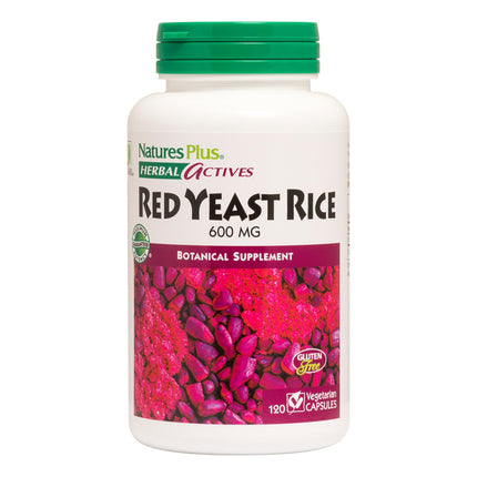 NaturesPlus Herbal Actives Red Yeast Rice - 120 Vegetarian Capsules, Pack of 2 - Maximum Potency Herbal Supplement - Gluten Free - 240 Total Servings