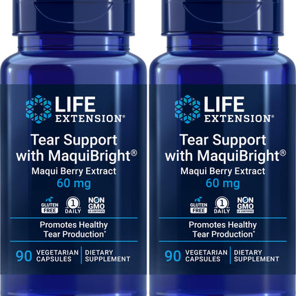 Life Extension Tear Support with MaquiBright, 90 Veg Caps (Pack of 2)