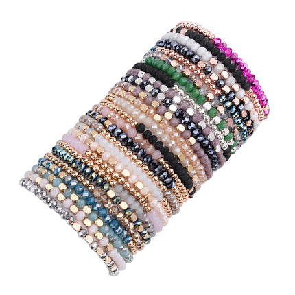 WAINIS 27Pcs Delicate Boho Beaded Bracelets