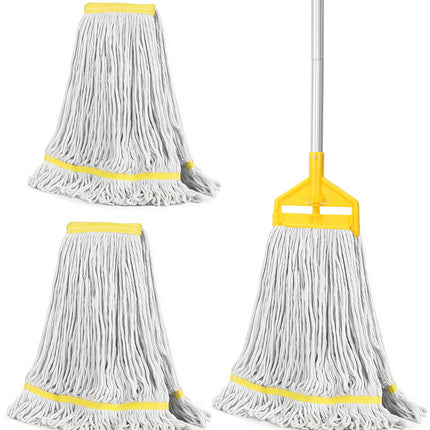 VOUBIEN Commercial Industrial Mop Heavy Duty with 3 Replacement Head