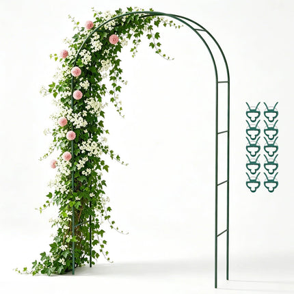 Kelived Metal Garden Arch Trellis for Climbing Plants Outdoor, Garden Arbors and Arches, Wedding Arch Frame Archway, Christmas Party Decoration