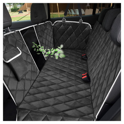 AULDEY Dog Car Seat Cover, Waterproof with Mesh Window and Storage Pocket, Durable Scratchproof Nonslip Dog Car Hammock with Universal Size Fits for Cars/Trucks/SUV