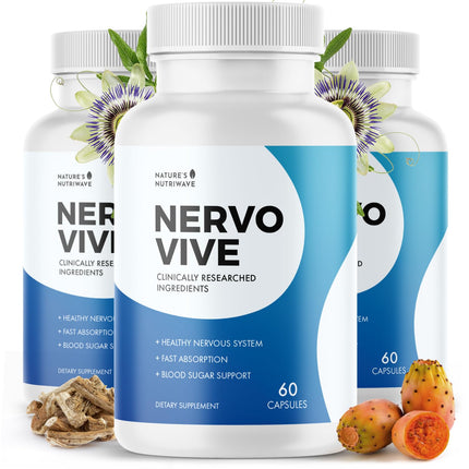 Nervovive Nerve Support Supplement - Advanced Formula Nerve Health Supplements, All Natural Potent Supplement, Maximum Strength for Overall Health and Wellness - 60 Capsules, 6 Month Supply