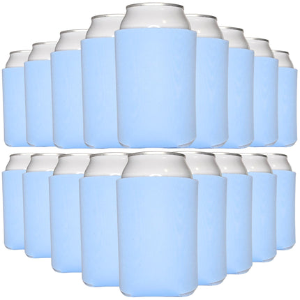 TahoeBay Blank Can Cooler Sleeves in Bulk, 12 oz, 25-Pack, Placid Blue