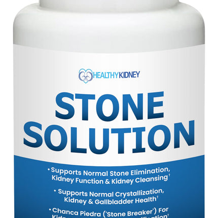 Stone Solution Capsules- Natural Dissolver, Kidney Stone Support & Kidney Cleanser Chanca Piedra Stone Breaker Gallbladder Cleanse, Flush & Stop Recurrence, Stone Relief 60 Servings