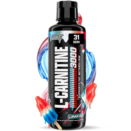 Nutrex Research Liquid Carnitine 3000 | Premium Liquid Carnitine, Stimulant Free, 31srv Oz (Lunar Pop)