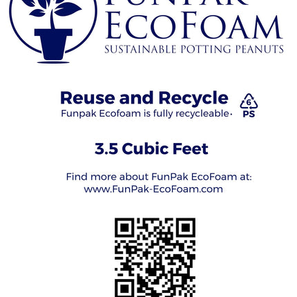 Bubblefast! FunPak® EcoFoam Sustainable Gardening, Planting, Landscaping, Architectural Potting Peanuts, 1.5 cu. ft.