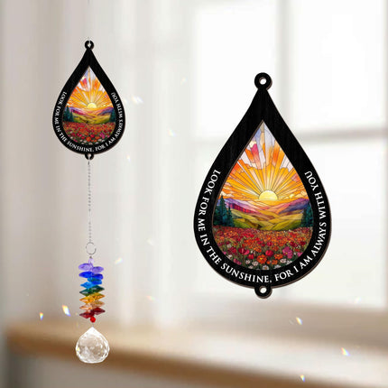 GIFTELIX Suncatcher Look for Me in The Sunshine - Sympathy Gift for Loss of Loved One - Grief Gifts - Heaven Funeral Keepsake - Gift for Women Daughter Friend Sister