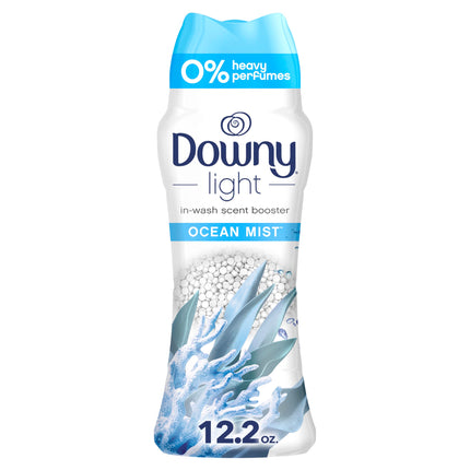 Downy Light Laundry Scent Booster Beads, Ocean Mist Scent, 12.2 OZ, In-wash fabric beads designed to be gentle with a light boost of scent, No Heavy Perfumes